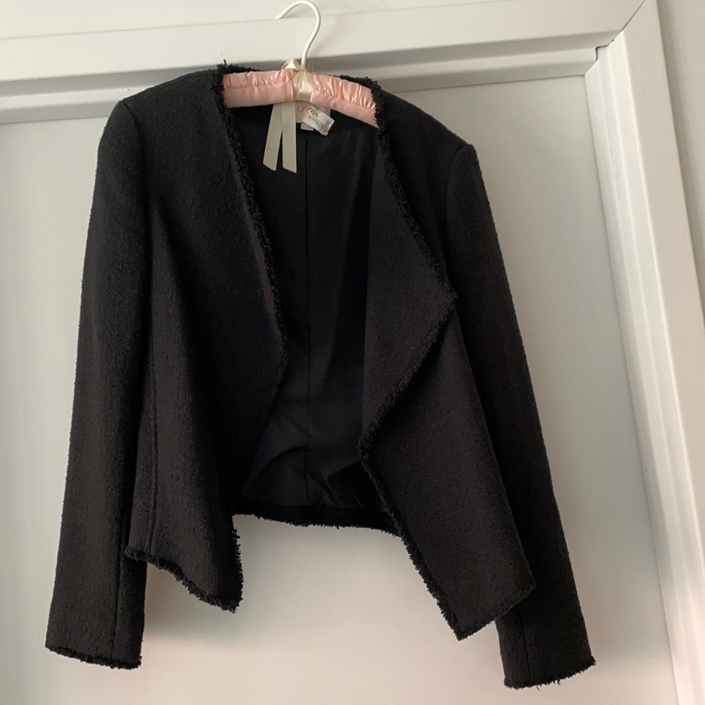 Loft black cotton blazer